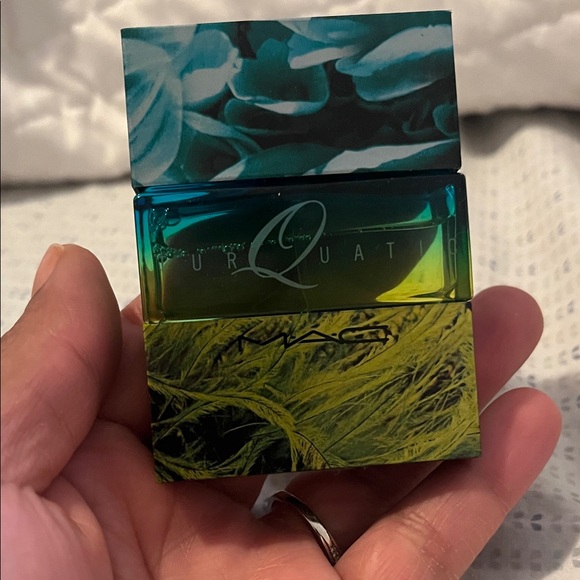 MAC Cosmetics Other - MAC Cosmetics Teal to Lime Gradient Compact with Floral Detail